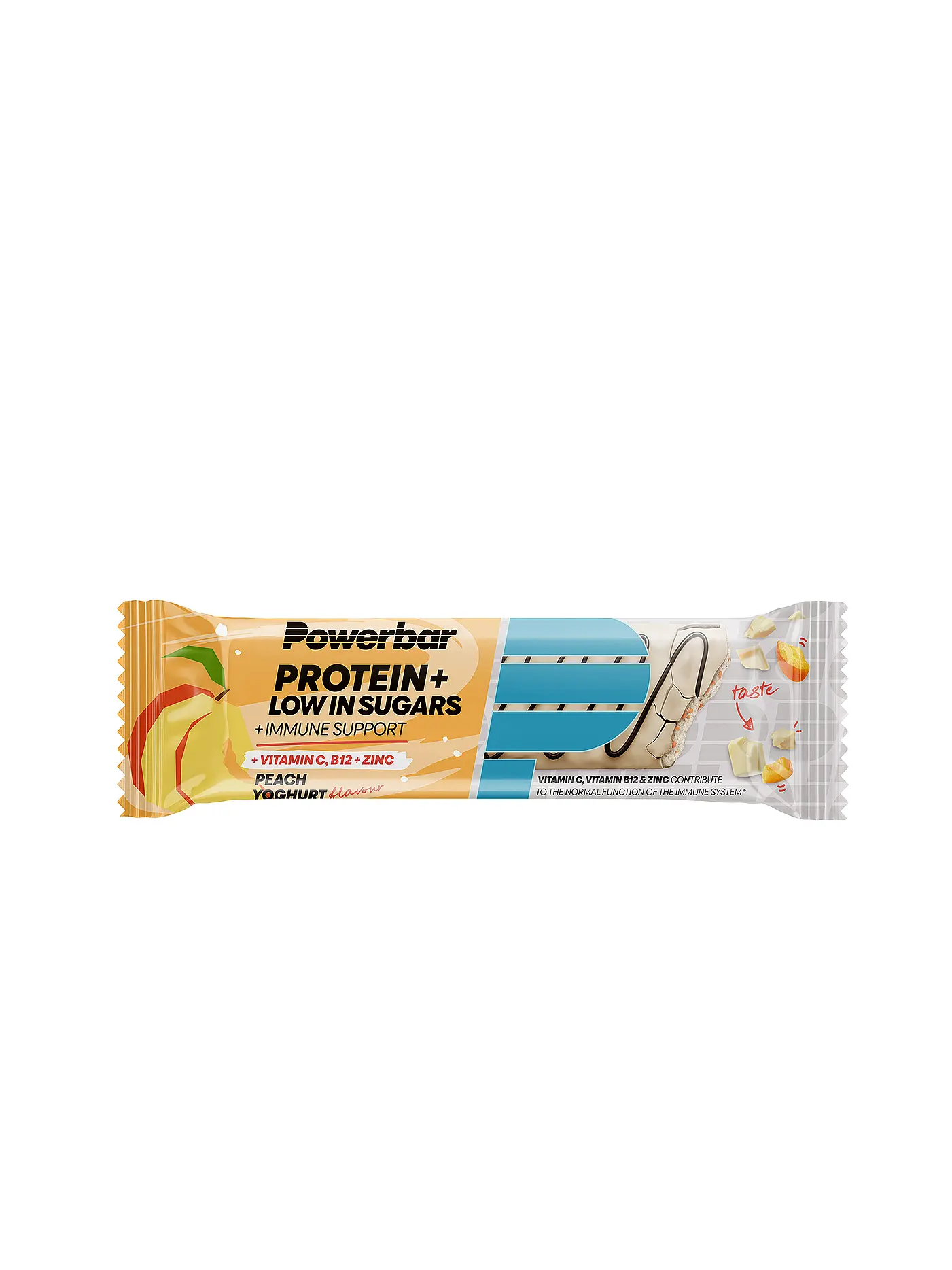 POWER BAR | Protein+ Low in Sugars Immune Support Riegel Peach Yoghurt | 